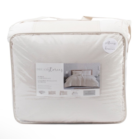🎉LAST CHANCE🎉DREAM STORIES 10Pc Extra Soft Solid Comforter Set - Picture 1 of 15